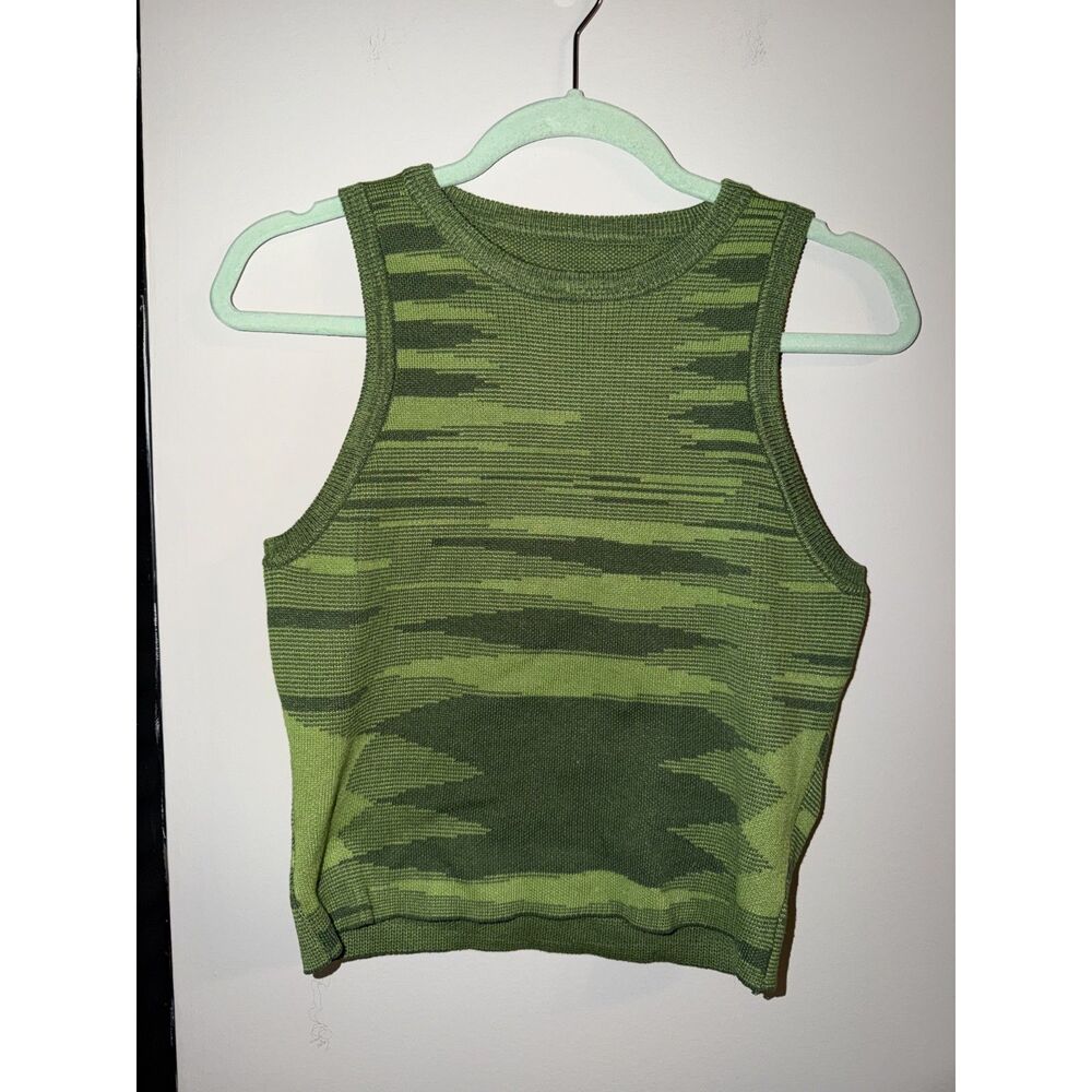 Green Vest With Abstract Design